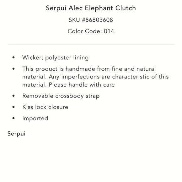 Serpui x Anthropologie Alec Elephant Clutch Bag - Picture 5 of 9